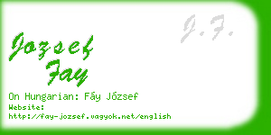 jozsef fay business card