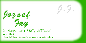 jozsef fay business card